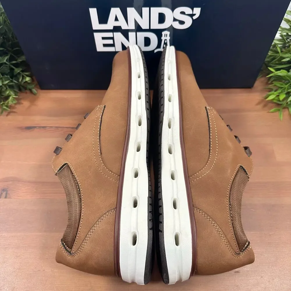 Lands' End Men's Sport Dark Tan Oxford Shoes Size‎ 9.5